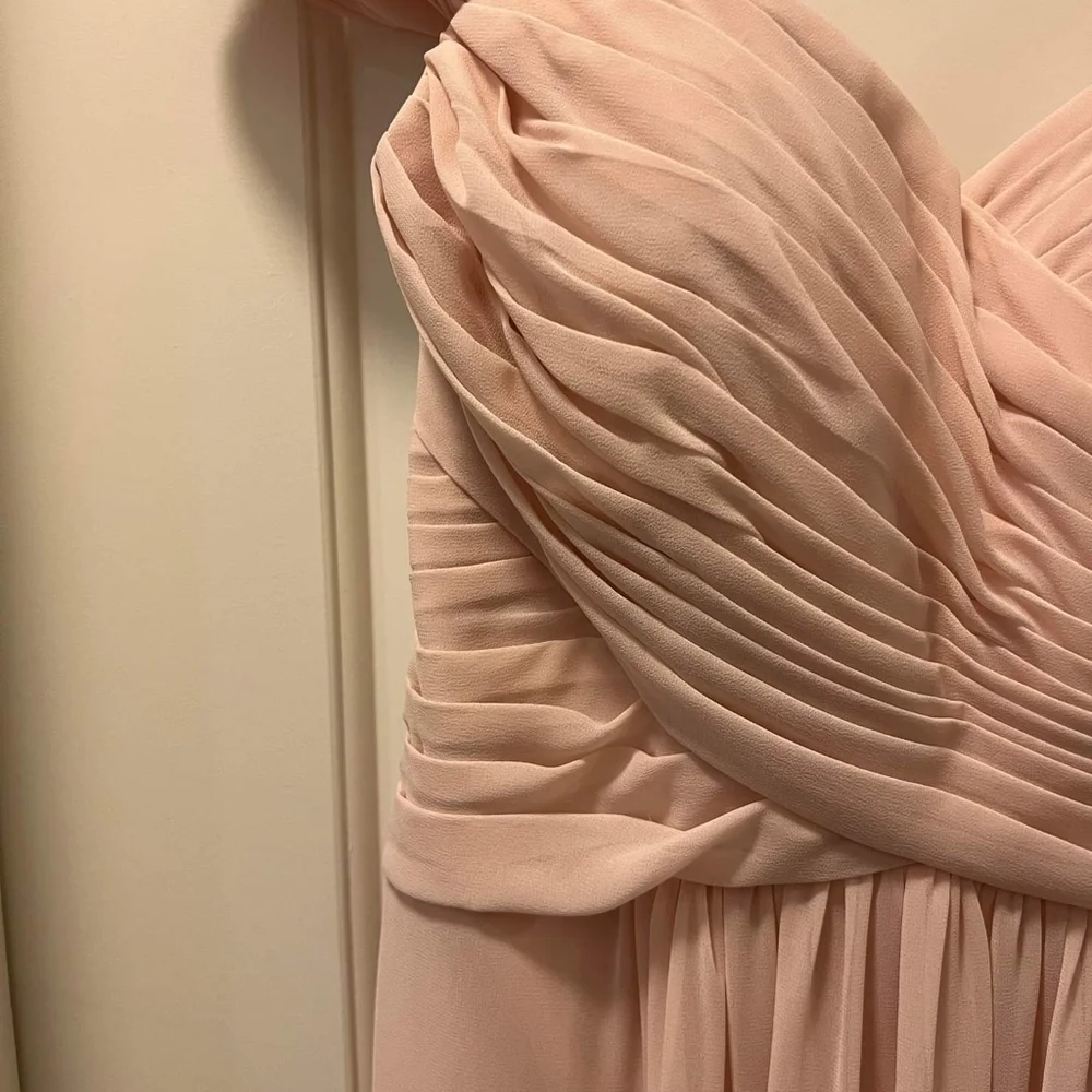 Bill Levkoff Petal Pink Off Shoulder Prom or Bridesmaid Dress - Picture 5 of 5